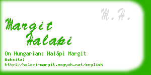 margit halapi business card