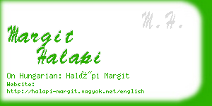 margit halapi business card